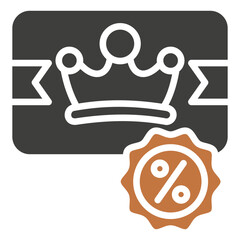 Loyalty Card dual tone, mini illustration icon. use for modern concept, print, UI, UX kit, web and app development. Vector related to commerce, retail, marketing and shopping.