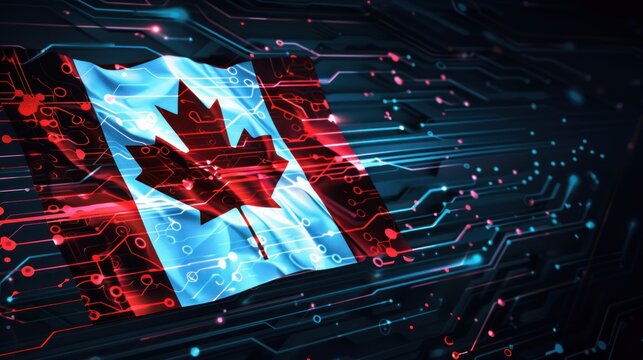 Canadian flag digital illustration