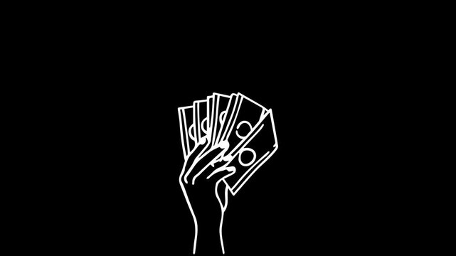 Payment day animated, payment day animated whit hand give mooney and pick the mooney, 4k