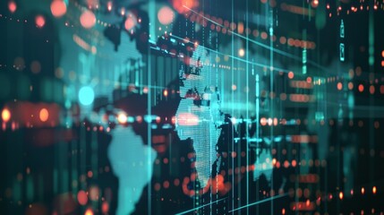 Global digital world map