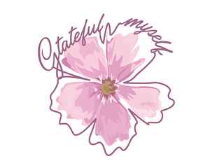 positive motivational inspiration watercolor flower