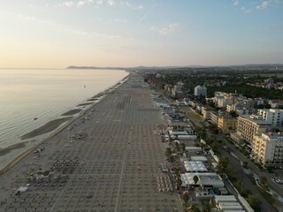 Seaside Panorama: Aerial perspective captures the extensive shoreline. the vast expanse of beach....