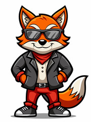 colorful illustration of a fox mascot