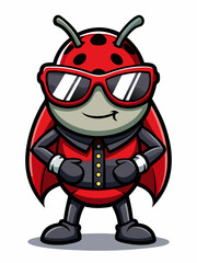 colorful illustration of a ladybug mascot