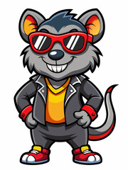 colorful illustration of a mouse mascot