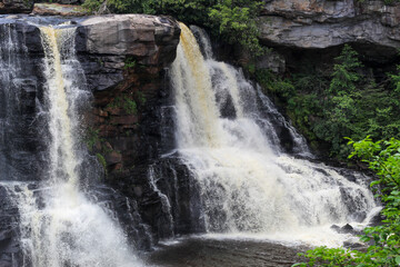 Scenic View of Blackwater Falls in West Virginia's Allegheny Mountains