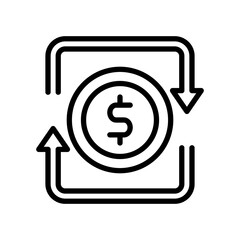 Cash Flow line icon
