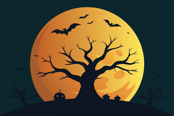 halloween night landscape