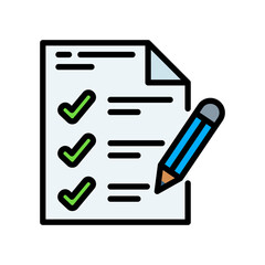 Checklist lineal color icon