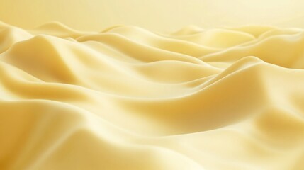 Obraz premium Detailed close-up of flowing, pale yellow fabric.