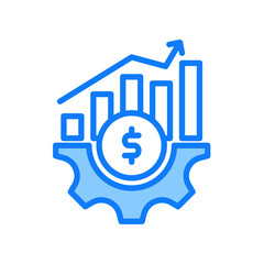 Obraz premium Growth blue icon 