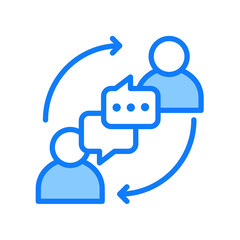 Communication blue icon 
