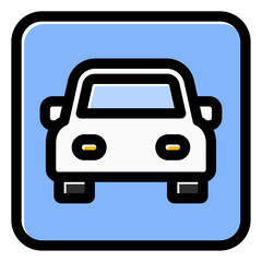 parking area sign icon 