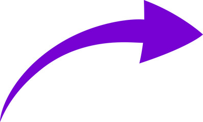 Purple Arrow PNG Image Icon:  Directional Arrows for Web and Graphic Design