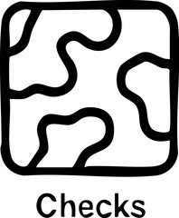 Fototapeta premium Abstract Organic Pattern Icon for Checks.
