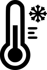 Cold icon vector. winter illustration sign. freezing symbol. Thermometer logo.
