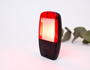 red light on white background