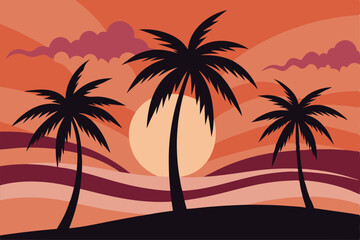 palm trees on the beach