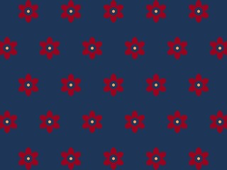 Seamless navy blue and red floral pattern, perfect for bold and classic designs.