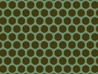 Seamless pattern of olive green polka dots on a sage green background, perfect for various design projects.