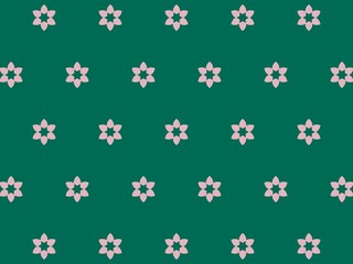 Seamless emerald green and blush pink floral pattern, ideal for elegant and feminine designs.