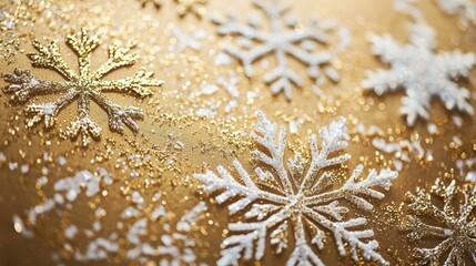 Golden snowflake ornament