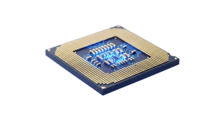 Computer processor isolated on transparent background, a vital component