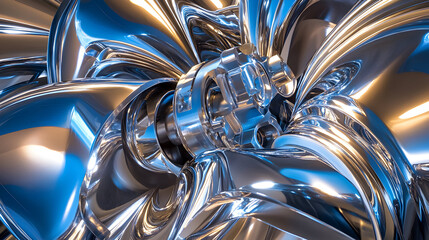 Abstract metallic shapes