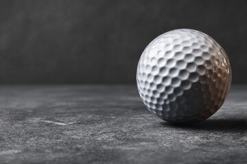 Golf ball on dark surface