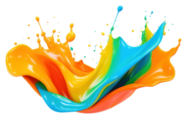 PNG Paint splash white background creativity splattered.