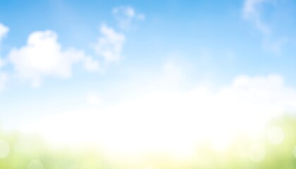 Soft-focus springtime sky