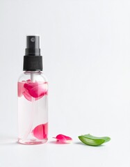 Nourishing rose water spray with aloe vera for radiant skin and natural beauty