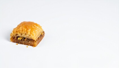 Delicious golden baklava pastry with nuts and syrup, a sweet treat for any occasion