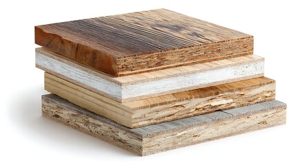 Stacked Wooden Panels, Hardwood Timber Cross Section View, Texture, Laminate Planks