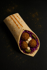 Grilled Falafel Shawarma with Cauliflower – AI-generated