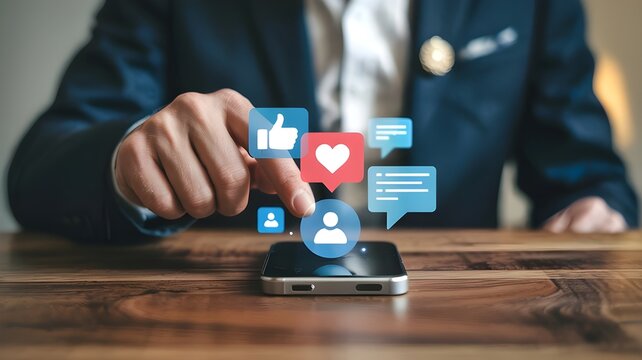 Social media and digital online concept, woman using smart phone. The concept of living on vacation and playing social media. Social Distancing ,Working From Home concept