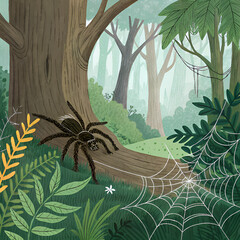 spider in the forest