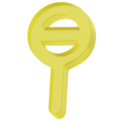 3D Glass Agender Icon