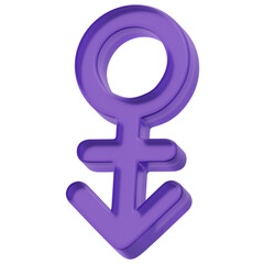 3D Glass Androgyne Icon