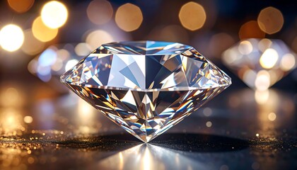 Sparkling diamond in focus