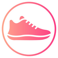 Obraz premium running shoe gradient icon