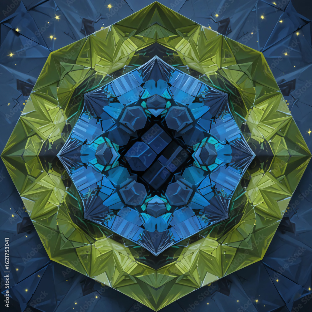 Aufkleber abstract hexagonal structure