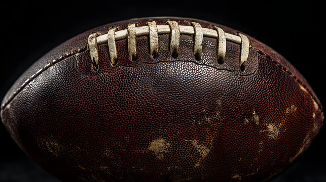 Old worn american football