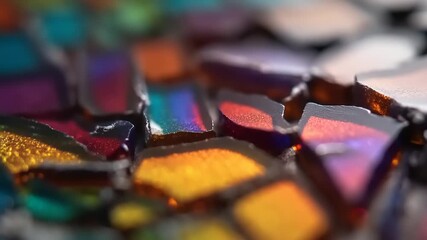 Abstract stained glass mosaic colorful artistic background texture concept video - Powered by Adobe