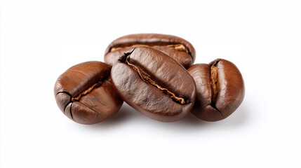 Obraz premium Dark roasted arabica coffee beans with visible splits for specialty coffee and brewing theme