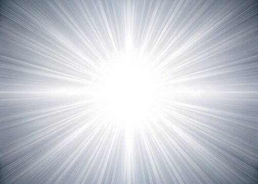 Bright white starburst radiating light rays on a textured gray background