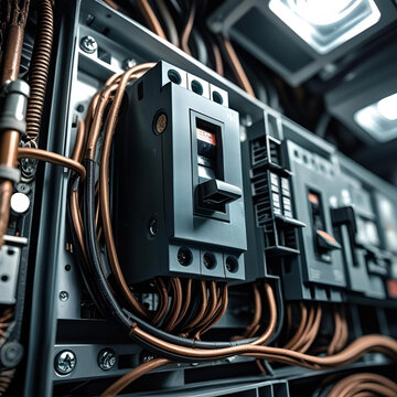 Old Nema circuit breaker installed in distribution panel