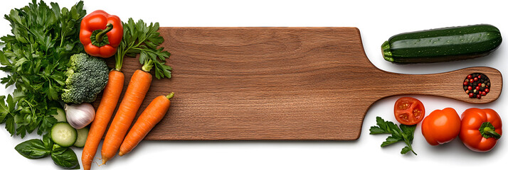 vegetables on a cutting board