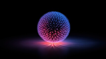 Fototapeta premium Conceptual data sphere with radiating waves showing evolution from G to G global connectivity