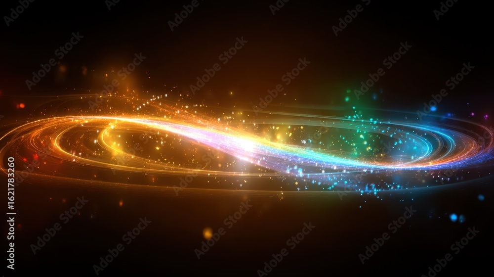 Aufkleber glowing matrix of quantum gates represented with logic flow and colorful quantum symbols
